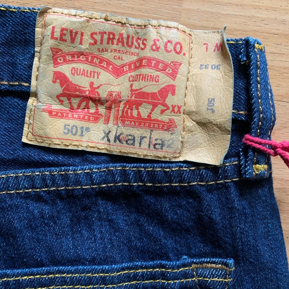 Levis x Karla Welch Mens 30 X 32 Rare 501 Front Pleated Jeans NWT R861 Classic